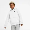 Boys' Nike Sportswear Club Fleece Pullover Hoodie White/Black - BV3757 101 -Default Template 7 BV3757 101 M1