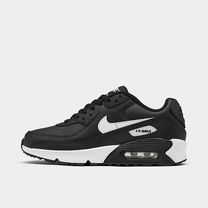 Big Kids' Nike Air Max 90 Casual Shoes Black/Black/Black/White - CD6864 010 3 Big Kids' Nike Air Max 90 Casual Shoes Black/Black/Black/White - CD6864 010