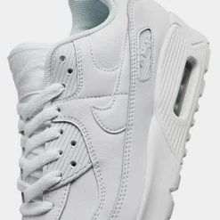 Big Kids' Nike Air Max 90 Casual Shoes White/White/Mtlc Silver/White - CD6864 100 -Default Template 7 CD6864 100 P3