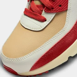 Big Kids' Nike Air Max 90 Casual Shoes Sesame/Black/Red Clay/Sail - CD6864 200 -Default Template 7 CD6864 200 P3