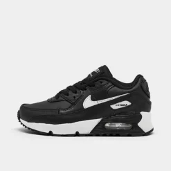 Little Kids' Nike Air Max 90 Casual Shoes Black/White-Black - CD6867 010