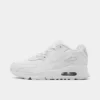 Little Kids' Nike Air Max 90 Casual Shoes White/White/Metallic Silver/White - CD6867 100 -Default Template 7 CD6867 100 P1