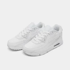 Little Kids' Nike Air Max 90 Casual Shoes White/White/Metallic Silver/White - CD6867 100 -Default Template 7 CD6867 100 P2