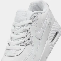 Little Kids' Nike Air Max 90 Casual Shoes White/White/Metallic Silver/White - CD6867 100 -Default Template 7 CD6867 100 P3