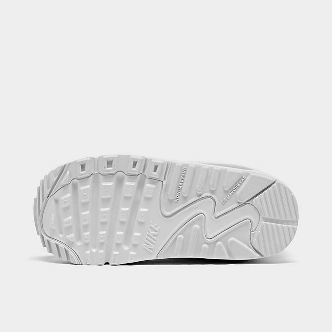 Kids' Toddler Nike Air Max 90 Casual Shoes White/Metallic Silver/White/White - CD6868 100 8 Kids' Toddler Nike Air Max 90 Casual Shoes White/Metallic Silver/White/White - CD6868 100 - Image 6