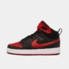 Big Kids' Nike Court Borough Mid 2 Casual Shoes Black/White/University Red - CD7782B 003 -Default Template 7 CD7782B 003 P1
