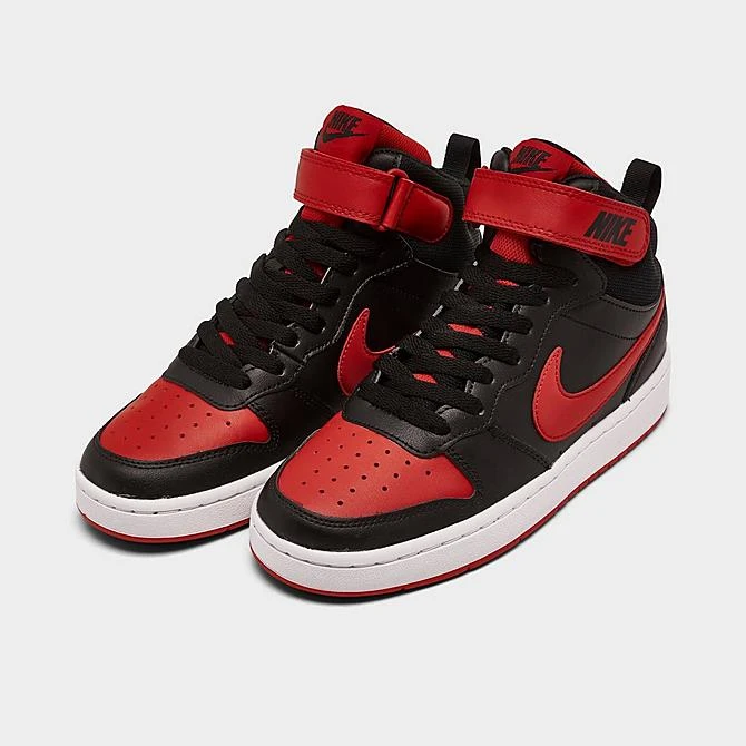 Big Kids' Nike Court Borough Mid 2 Casual Shoes Black/White/University Red - CD7782B 003 4 Big Kids' Nike Court Borough Mid 2 Casual Shoes Black/White/University Red - CD7782B 003 - Image 2