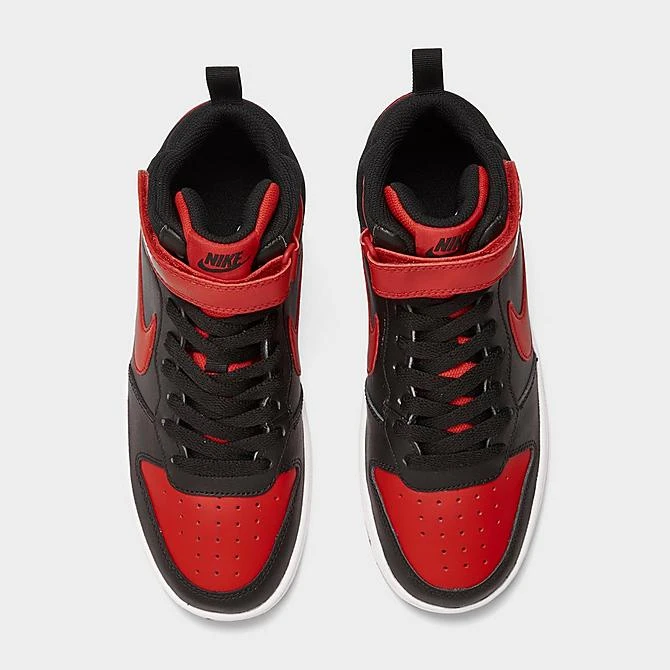 Big Kids' Nike Court Borough Mid 2 Casual Shoes Black/White/University Red - CD7782B 003 7 Big Kids' Nike Court Borough Mid 2 Casual Shoes Black/White/University Red - CD7782B 003 - Image 5