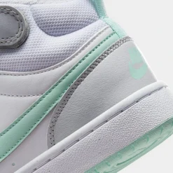 Big Kids' Nike Court Borough Mid 2 Casual Shoes Pure Platinum/White/Mint Foam - CD7782B 011 -Default Template 7 CD7782B 011 P3