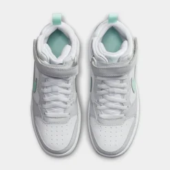 Big Kids' Nike Court Borough Mid 2 Casual Shoes Pure Platinum/White/Mint Foam - CD7782B 011 -Default Template 7 CD7782B 011 P5