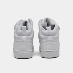 Big Kids' Nike Court Borough Mid 2 Casual Shoes White/White/White - CD7782B 100 -Default Template 7 CD7782B 100 P4