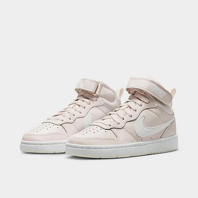 Girls' Big Kids' Nike Court Borough Mid 2 Casual Shoes Pearl Pink/White/Summit White - CD7782G 601 4 Girls' Big Kids' Nike Court Borough Mid 2 Casual Shoes Pearl Pink/White/Summit White - CD7782G 601 - Image 2