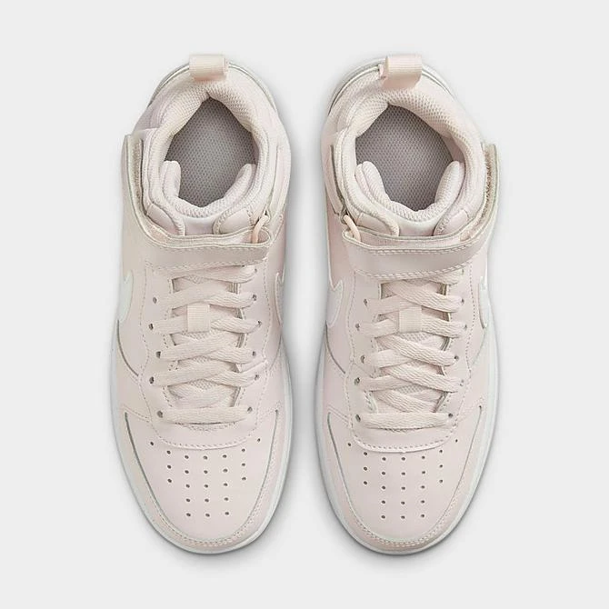 Girls' Big Kids' Nike Court Borough Mid 2 Casual Shoes Pearl Pink/White/Summit White - CD7782G 601 7 Girls' Big Kids' Nike Court Borough Mid 2 Casual Shoes Pearl Pink/White/Summit White - CD7782G 601 - Image 5