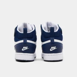 Little Kids' Nike Court Borough Mid 2 Casual Shoes White/Blue Void/Signal Blue - CD7783 107 -Default Template 7 CD7783 107 P4