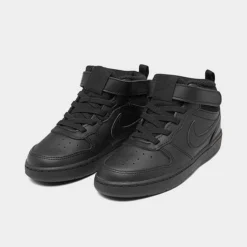 Kids' Toddler Nike Court Borough Mid 2 Casual Shoes Black/Black/Black - CD7784 001 -Default Template 7 CD7784 001 P2
