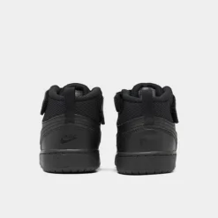 Kids' Toddler Nike Court Borough Mid 2 Casual Shoes Black/Black/Black - CD7784 001 -Default Template 7 CD7784 001 P4