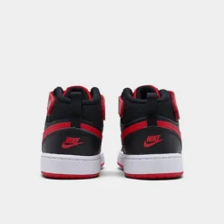 Kids' Toddler Nike Court Borough Mid 2 Casual Shoes Black/White/University Red - CD7784 003 -Default Template 7 CD7784 003 P4