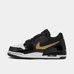 Nike Boys' Big Kids' Jordan Legacy 312 Low Off-Court Shoes Black/Metallic Gold/White - CD9054Â 071