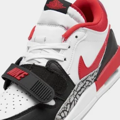 Nike Boys' Big Kids' Jordan Legacy 312 Low Off-Court Shoes White/Fire Red/Black/Wolf Grey - CD9054 160 -Default Template 7 CD9054 160 P3