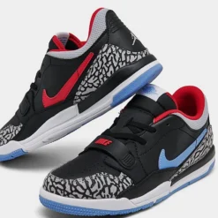 Nike Boys' Little Kids' Jordan Legacy 312 Low Off-Court Shoes Black/Wolf Grey/Valor Blue - CD9055 004 -Default Template 7 CD9055 004 P3