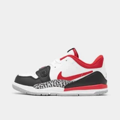 Nike Boys' Little Kids' Jordan Legacy 312 Low Off-Court Shoes White/Fire Red/Black/Wolf Grey - CD9055Â 160