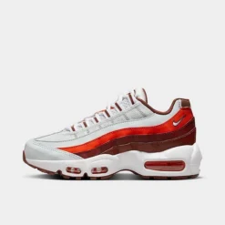 Big Kids' Nike Air Max 95 Recraft Casual Shoes Photon Dust/Dark Pony/Picante Red/White - CJ3906 017