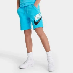 Kids' Nike Sportswear HBR Club Fleece Shorts Baltic Blue/Baltic Blue/Black/White - CK0509 468