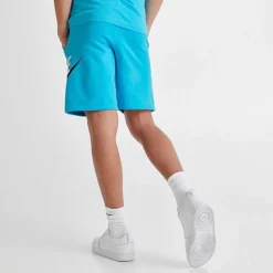 Kids' Nike Sportswear HBR Club Fleece Shorts Baltic Blue/Baltic Blue/Black/White - CK0509 468 -Default Template 7 CK0509 468 M4