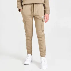Boys' Nike Sportswear Club Cargo Jogger Pants Khaki/Khaki/White - CQ4298 247