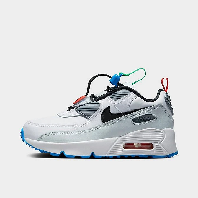 Little Kids' Nike Air Max 90 Toggle Casual Shoes White/Black/Pure Platinum/Stadium Green - CV0064 109 3 Little Kids' Nike Air Max 90 Toggle Casual Shoes White/Black/Pure Platinum/Stadium Green - CV0064 109
