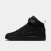 Big Kids' Nike Court Borough Mid 2 Casual Shoes Black/Black/Black - CW5867 001 1 Big Kids' Nike Court Borough Mid 2 Casual Shoes Black/Black/Black - CW5867 001 -Default Template 7 CW5867 001 P1