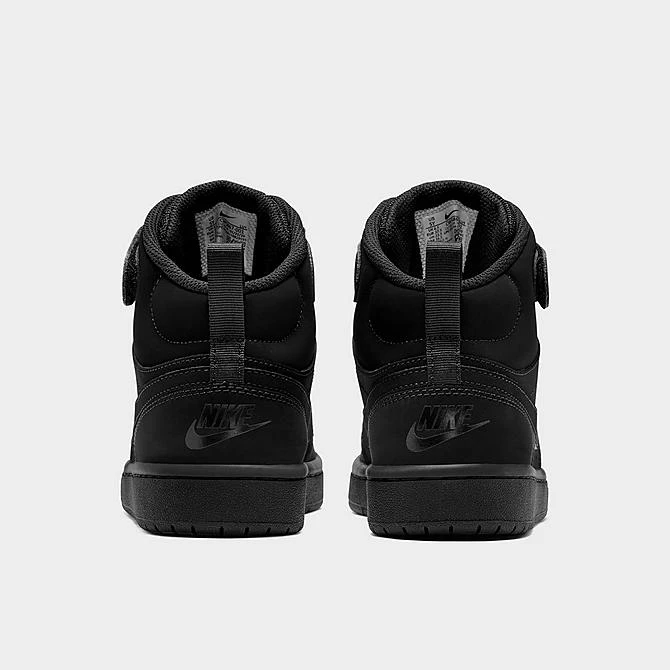 Big Kids' Nike Court Borough Mid 2 Casual Shoes Black/Black/Black - CW5867 001 6 Big Kids' Nike Court Borough Mid 2 Casual Shoes Black/Black/Black - CW5867 001 - Image 4