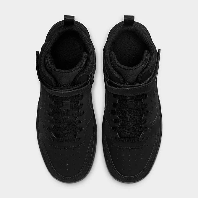 Big Kids' Nike Court Borough Mid 2 Casual Shoes Black/Black/Black - CW5867 001 7 Big Kids' Nike Court Borough Mid 2 Casual Shoes Black/Black/Black - CW5867 001 - Image 5