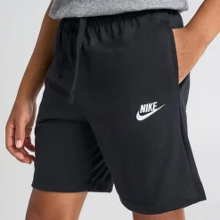 Boys' Nike Sportswear Jersey Shorts Black/White/White - DA0806 010 -Default Template 7 DA0806 010 M5