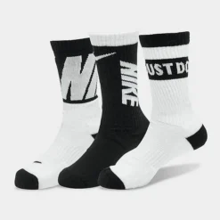 Kids' Nike Everyday Cushioned Crew Socks (3-Pack) Multi-Color - DA2402 902