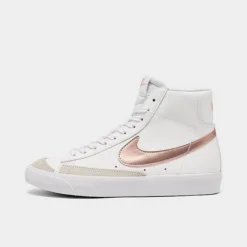 Girls' Big Kids' Nike Blazer Mid '77 Casual Shoes White/Pink Glaze - DA4086GÂ 105