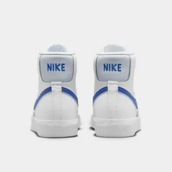 Big Kids' Nike Blazer Mid '77 Casual Shoes White/Game Royal/Pure Platinum - DA4086 113 -Default Template 7 DA4086 113 P4