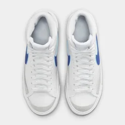 Big Kids' Nike Blazer Mid '77 Casual Shoes White/Game Royal/Pure Platinum - DA4086 113 -Default Template 7 DA4086 113 P5