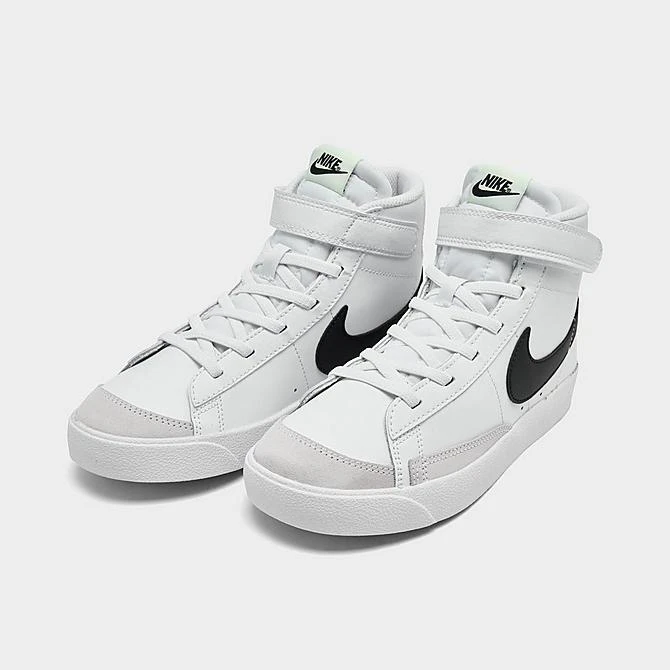 Little Kids' Nike Blazer Mid '77 Hook-and-Loop Casual Shoes White/Black/Barely Volt - DA4087 109 4 Little Kids' Nike Blazer Mid '77 Hook-and-Loop Casual Shoes White/Black/Barely Volt - DA4087 109 - Image 2