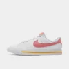 Girls' Big Kids' Nike Court Legacy Casual Shoes White/Coral Chalk/Laser Orange - DA5380G 118
