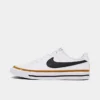 Big Kids' Nike Court Legacy Casual Shoes White/Black/Desert Ochre/Gum Light Brown - DA5380 102