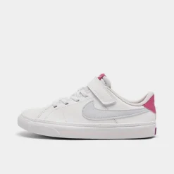 Girls' Little Kids' Nike Court Legacy Casual Shoes White/Football Grey/Cosmic Fuchsia - DA5381G 116