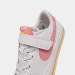 Girls' Little Kids' Nike Court Legacy Casual Shoes White/Coral Chalk/Laser Orange - DA5381G 118 -Default Template 7 DA5381G 118 P3