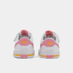 Girls' Toddler Nike Court Legacy Casual Shoes White/Coral Chalk/Laser Orange - DA5382G 118 -Default Template 7 DA5382G 118 P4