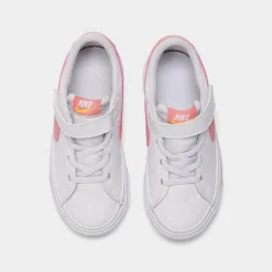 Girls' Toddler Nike Court Legacy Casual Shoes White/Coral Chalk/Laser Orange - DA5382G 118 -Default Template 7 DA5382G 118 P5