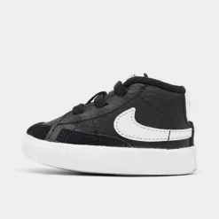 Infant Nike Blazer Mid Crib Booties Black/White/Team Orange - DA5536 002