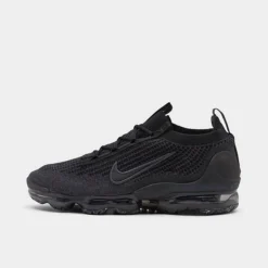 Big Kids' Nike Air VaporMax 2021 Flyknit Running Shoes Black/Black/Black/Anthracite - DB1550 001