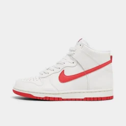 Big Kids' Nike Dunk High Casual Shoes Summit White/Track Red - DB2179Â 112