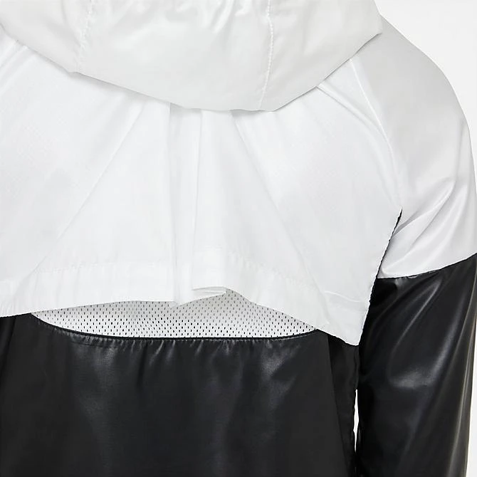 Girls' Nike Sportswear Windrunner Jacket White/Black/Black - DB8521 100 8 Girls' Nike Sportswear Windrunner Jacket White/Black/Black - DB8521 100 - Image 6
