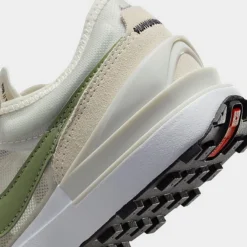 Big Kids' Nike Waffle One Casual Shoes Light Bone/Oil Green/Phantom/White - DC0481 012 -Default Template 7 DC0481 012 P3